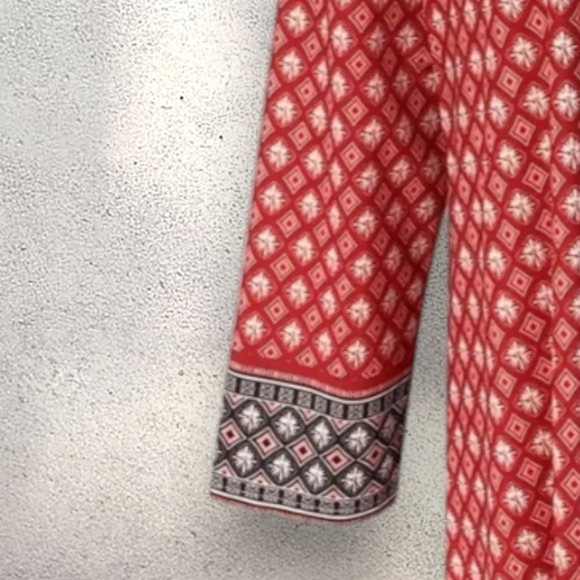 New!  Boho Kimono Vest, Tribal Print, Lightweight, Open Front, Casual Size large - Picture 9 of 9